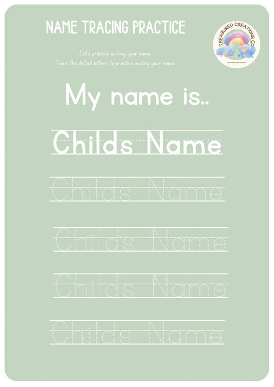 Personalised Name Tracing -Digital