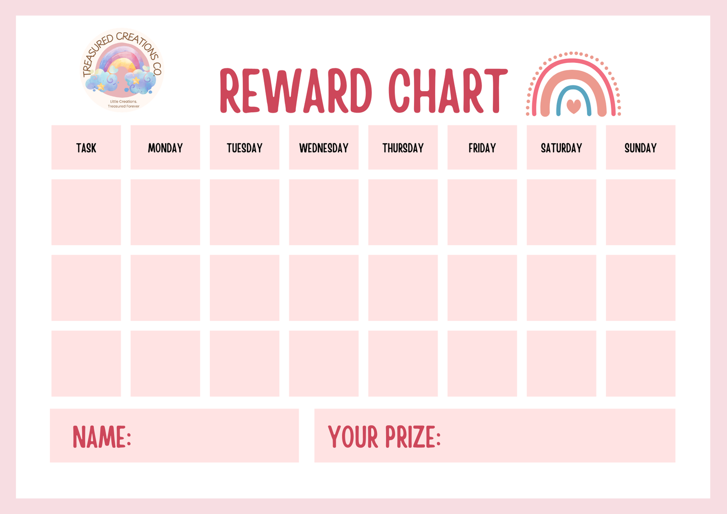 REWARDS CHART (Digital + Printed Options)